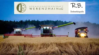 Ernte 2019 - Agrargenossenschaft Werenzhain eG - 2x Claas Lexion 760 - JohnDeere 8370R - Brandenburg