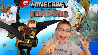 JE TESTE MINECRAFT DRAGONS ! (How To Train Your Dragon)