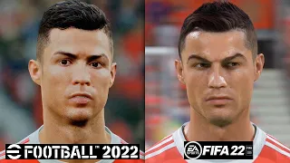 PS5 - eFootball 2022 V1.0 vs FIFA 22 | Gameplay Comparison