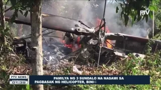 Pamilya ng 3 sundalo na nasawi sa pagbagsak ng helicopter, binigyan ng tulong ng DSWD