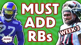 5 Must ADD Running Backs from the Week 3 Fantasy Waiver Wire