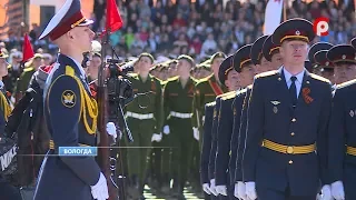 Ветераны на параде Победы в Вологде