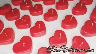 Свечи сердечки на День святого Валентина