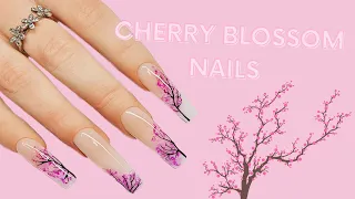 Cherry Blossom Nails 🌸 using GLITTERBELS Gel Polish with Nastaha Nails