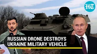 Russian suicide drone smashes Zelensky's MT-LB amphibious military vehicle | Details