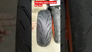 yamaha mt03 change big tire