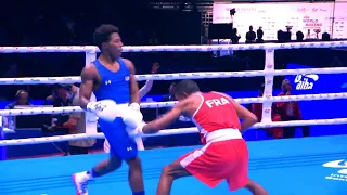 Semifinals (57kg) KISTOHURRY Samuel (FRA) vs  HARVEY Jahmal (USA) | AIBA WCHs 2021