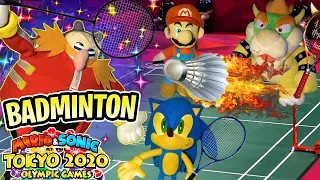 Mario & Sonic Olympics Games TOKYO 2020 !! *BADMINTON* Mario & Bowser Vs Sonic & Dr.Eggman ᴴᴰ