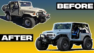 Building an FJ40 in 17minutes! Sandblasted, Stretched, Swapped and Supercharged!!!