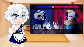 Touhou React to Error404!Sans vs KingOfMultiverse!Sans (Animation)