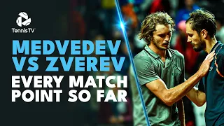 Daniil Medvedev vs Alexander Zverev | Every Match Point So Far!