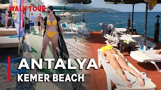 Antalaya Turkey Kemer Beach Walking Tour | Aug 2021 |4K UHD 60FPS