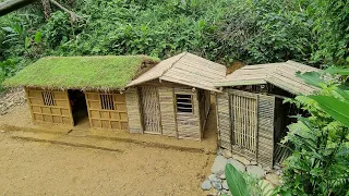 FULL VIDEO: 65 Days Building Bamboo House, Land House, Kitchen House, Make a Bamboo Bathroom &Shower