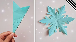 How to Make 6-Pointed Snowflakes with Paper and Scissors, Christmas Decorations 2022,paper snowflake