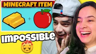 My Sister Guesses Minecraft items By Emoji [Challenge]