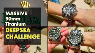 Trying the 50mm titanium Rolex Challenge. USD$26K