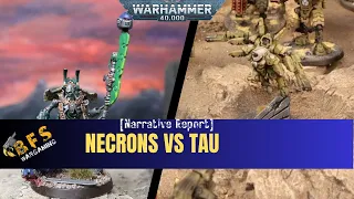 Necrons vs Tau Warhammer 40k Narrative Battle Report 10th Edition.