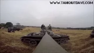 T-55 Tank driving Off-Road with multiple camera angles