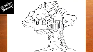 How to Draw a Tree House Easily