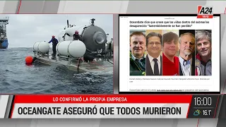 🔴 La peor noticia del sumergible: confirmaron que murieron los 5 tripulantes