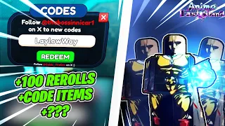 100+ Reroll Codes In Anime Last Stand!!!