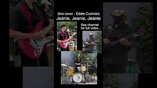 Rockabilly trio plays Jeanie Jeanie Jeanie - live cover - Eddie Cochran #shorts