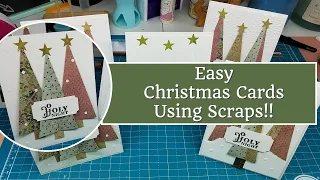 Easy Christmas Cards Using Scraps!!