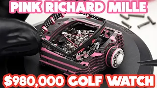 RICHARD MILLE PINK RM38-02 Tourbillon Bubba Watson Golf Watch - Can Withstand Over 50,000 G-Force