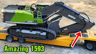 RC CONSTRUCTION Site !! Huina 1593 Upgrade Greatly Excavator. huina upgrade