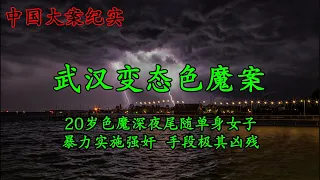 武汉变态色魔案：20岁色魔夜间尾随单身女子，暴力实施强奸，手段极其凶残