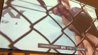 UFC 229 Khabib VS McGregor TAPS OUT & JUMPED slow motion