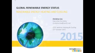 REN21 Renewables 2015 Global Status Report: Heating and Cooling