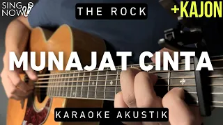 Munajat Cinta - The Rock (Karaoke Akustik + Kajon)