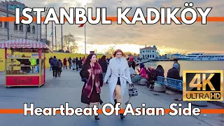 Istanbul Turkey Heartbeat Of Asian Side Kadıköy Lively District 4K Walking Tour-Bazaar,Street Foods