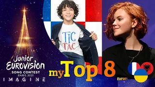 Junior Eurovision 2021 | My Top 8 (so far) | New: 🇦🇱 🇺🇦 🇫🇷