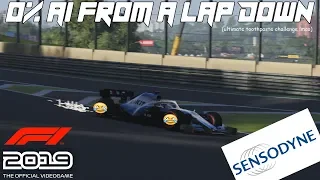 F1 2019 - CAN I BEAT 0% AI FROM ONE LAP DOWN?