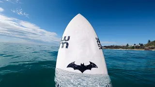 POV SURFING BATMAN SURFBOARD! (CRAZY AIR REVS, TURNS & FLOATERS)