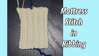 Mattress Stitch in Ribbing