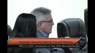 Montclair Special Township Council Meeting - May 13, 2024