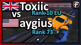 Toxiic vs aygius | Top 100 Showmatch Debut | Rocket League 1v1