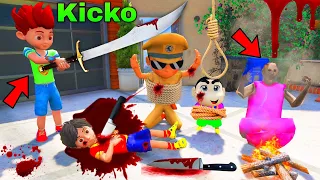 😱 Kicko Attack Little Singham And Shiva In GTA 5 | Little Singham Gta 5