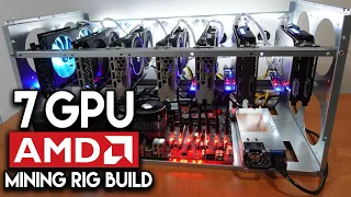 AMD Mining Rig Build - 7 GPU ETH, ERGO and ETC
