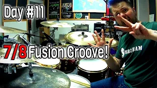 One Groove A Day For 30 Days | Day #11 - 7/8 Drum Groove!