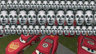 Seleno delgado family vs too much Lightning mcqueen gmod nextbot