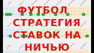 ФУТБОЛ СТАВКИ НА НИЧЬЮ, СТРАТЕГИЯ НА ДИСТАНЦИИ