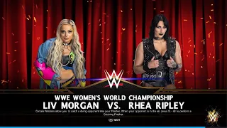 WWE 2K24 - Liv Morgan Vs Rhea Ripley - WWE Womans World Championship Match