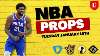 NBA Prop Bets Today 1/16 Underdog & PrizePicks | Best NBA Player Prop Picks Tuesday January 16th