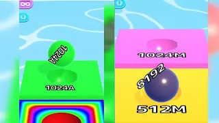 [[ new ball 1024A ]] Ball Run 2048 vs Ball Run Infinity UPDATED all levels iOS gameplay