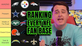 RANKING ALL 32 NFL FANBASES!! (Tier List Edition)