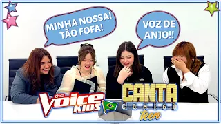 GRUPO DA TAILÂNDIA REAGE A THE VOICE KIDS BRASIL E CANTA COMIGO TEEN (COM NOTYPE)